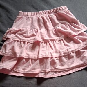 Pink Tiered Ruffle Skirt - Flirty Layered Skater